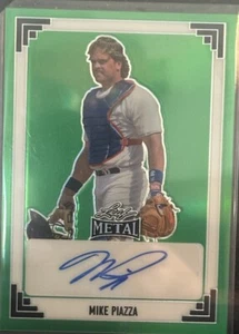 2024 Leaf Metal - 1991 Leaf Authentic Autographs #91A-MP1 Mike Piazza 03/08 SSP - Bild 1 von 2
