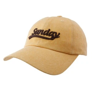 Baseballkappe Today is Sunday 3D Stickerei 6 Panel Freizeitmütze Made in Korea - Bild 1 von 5