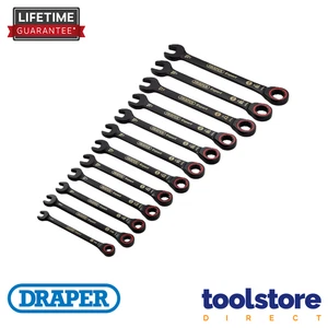 Draper 03896 Expert HI-TORQ metrisch Ratschenschlüssel-Set schwarz 12-teilig - Bild 1 von 2