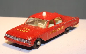 59B 1961 Ford Fairlane Fire Chief Car Matchbox Lesney Made in England - Picture 1 of 5