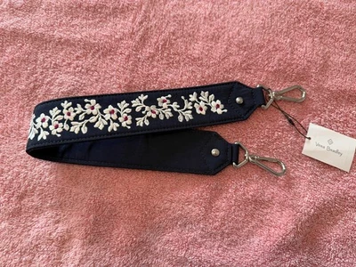 NWT Vera Bradley Carson Embroidered Strap Replacement shoulder strap Blue White - Image 1 of 4