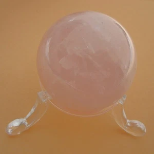 Bola de cuarzo rosa Ø 33 mm 53 g bola de piedra piedra preciosa bola decorativa con soporte de bolas - Imagen 1 de 4