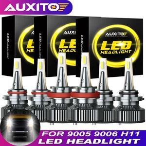 9005 9006 H11 32000LM LED Headlight Bulbs Kit High Low Beam 6500k Super Bright - Picture 1 of 16