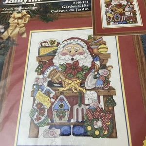 Janlynn Kreuzstich Set #140-151 Garten Geschenke Urlaub Weihnachtsmann 1998 ungeöffnet neu - Bild 1 von 3