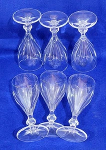 6 ~Royal Leerdam Boccale Crystal 5.5" Cordial Glasses Goblets - Picture 1 of 4