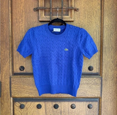 Lacoste Women's Vibrant Blue Crewneck Sweater Size S - Image 1 of 4