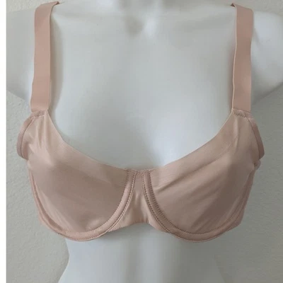 Sujetador WOLFORD de malla semi transparente con aros sin forro rosa nude talla 36B Foto 1 de 4