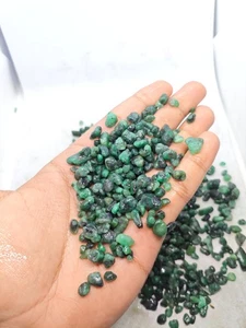 Natural Emerald Small Raw Rough Stones 5–15mm Shiny Green - Picture 1 of 10