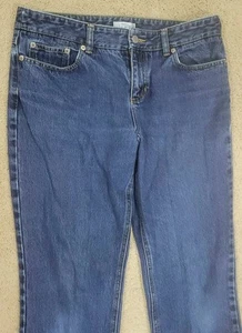 Ann Taylor LOFT 100% Cotton Blue Denim Jeans SZ 8 - Picture 1 of 17