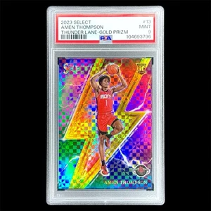 /10 Amen Thompson 2023-24 Panini Select Rookie Thunder Lane Gold Prizm PSA 9 🔥 - Imagen 1 de 3