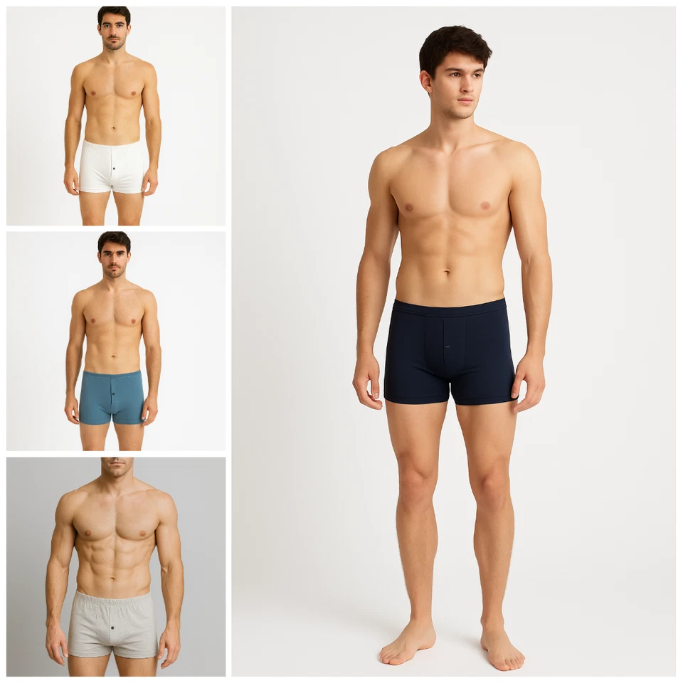 PACK DE 6 CALZONCILLOS BOXER CLÁSICOS PARA HOMBRE CALZONCILLOS AJUSTE CÓMODO JERSEY ROPA INTERIOR PANTALONES Foto 1 de 4