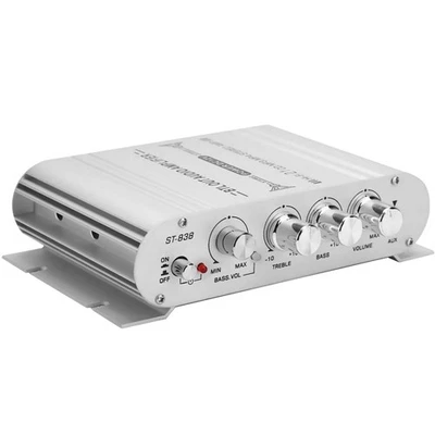 400W DC 12V ST-838 HiFi Powerful Stereo Audio Amplifier Subwoofer 2.1Channel - Image 1 of 4