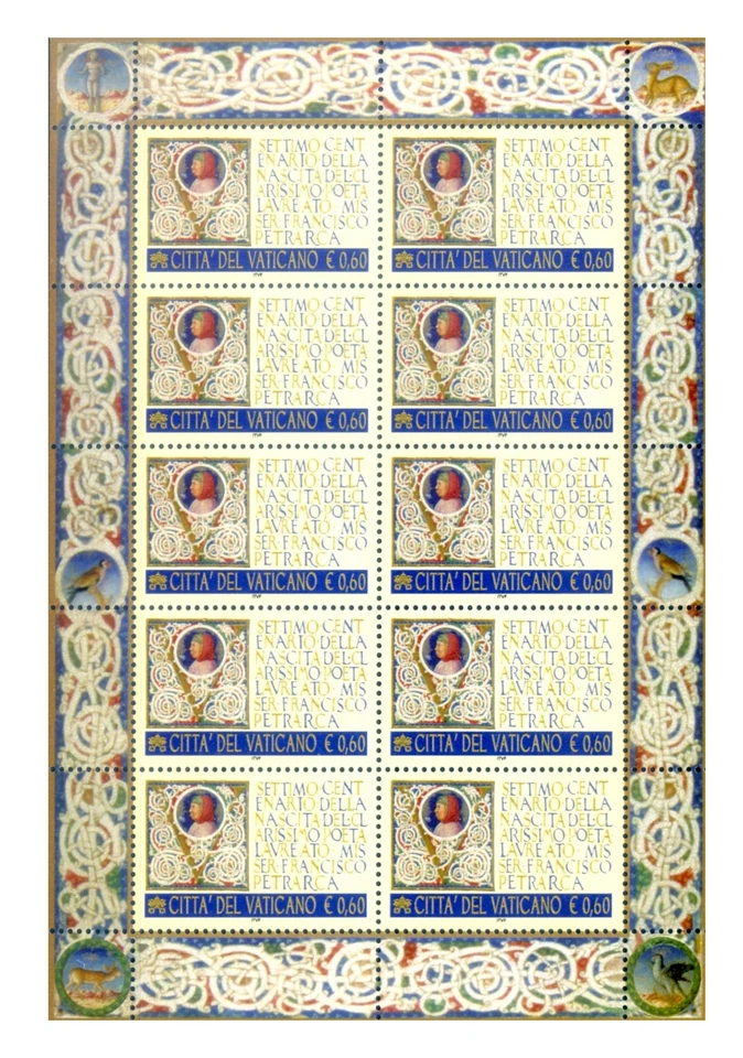 Vatican. Francesco Petrarca 2004. Mini sheet. - Image 1 of 1