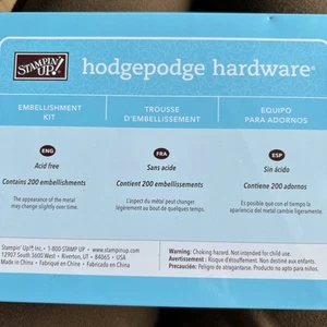Stampin Up! Hodgepodge Hardware - Embellishment Kit Silver Preowned - Picture 1 of 5