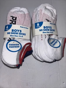 Set Of 12 Boys Socks Shoe 9-3.5 No Show Socks - Picture 1 of 2