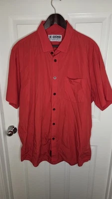 Camisa Dixxon Performance Para Hombres 2x Roja D-Lux Serie Bambú Botones Corta Slv Foto 1 de 4