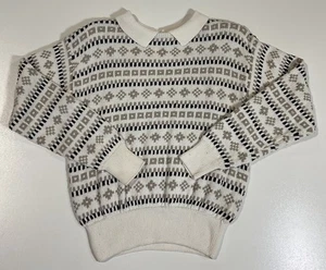 Vintage Liz Claiborne Baumwoll Pullover Gr. S Landhaus Kern Schulterpolster 90er - Bild 1 von 8