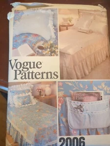 Bed Linen Package Bedspread Pillow Cases VOGUE 2006 HUGE Sewing Pattern UC VTG - Picture 1 of 1