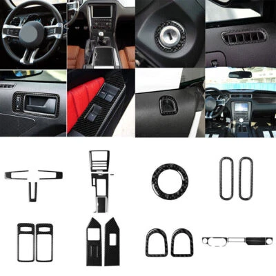Kit completo cubierta interior coche fibra carbono para Ford Mustang 2009-2013 22 piezas Foto 1 de 4