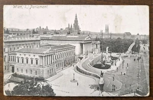 Vienna (Austria), Parlamento, cartolina b/n formato piccolo viaggiata, ca. 1910 - Picture 1 of 2