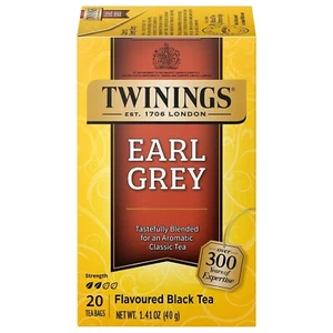 Twinings Earl Grey Black Tea Individually Wrapped Bags, 20 Count (Pack of 6) - Picture 1 of 6