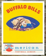 AFL NFL 1960's  Buffalo Bills Color Sign REPRINT 8 X 10 Photo Picture