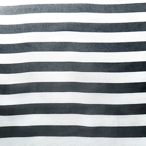 Black White Stripe Chiffon Fabric 58" By The Yard Half Inch Stripe - Picture 1 of 8