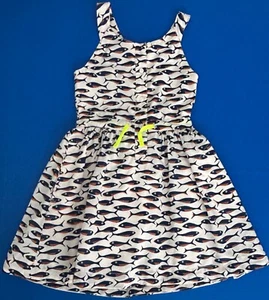 Crewcuts Girls 6 Dress Fish Print Cross Back Lined WORN ONCE rare 2016 - Picture 1 of 10