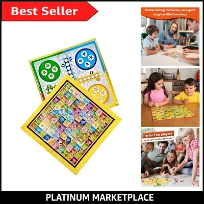 Interactive Wooden Ludo and Snakes & Ladders Game - Perfect for Gatherings - Image 1 of 4