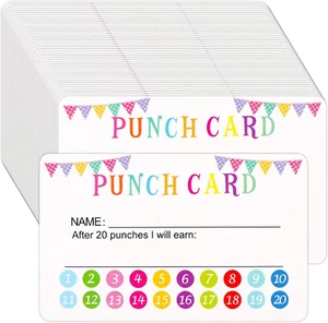 120 Pcs Reward Punch Cards Behavior Incentive Awards for Kids Students Teachers - Picture 1 of 7