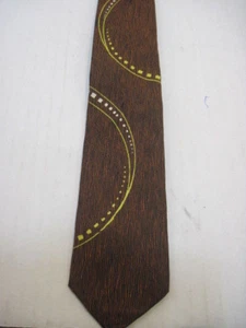 OLD RETRO WINFIELDS SUPER B CRAVATS MENS DRESS NECK TIE BROWN CLOTHING - Picture 1 of 2