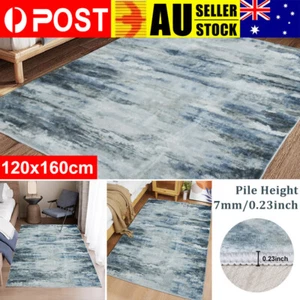 Rayon Area Rugs Living Room Bedroom Washable Non-Slip Foldable Rug 160CM - Picture 1 of 13