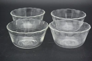 4 Pyrex #463 Pudding Tasse Auflaufförmchen Schale Schüsseln 3 Ringe überbacken 6 Unzen Set Vintage USA EX - Bild 1 von 3
