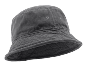 BUCKET HAT FISHMAN HAT WASHED COTTON CANVAS size 57 to 59cm - Picture 1 of 12