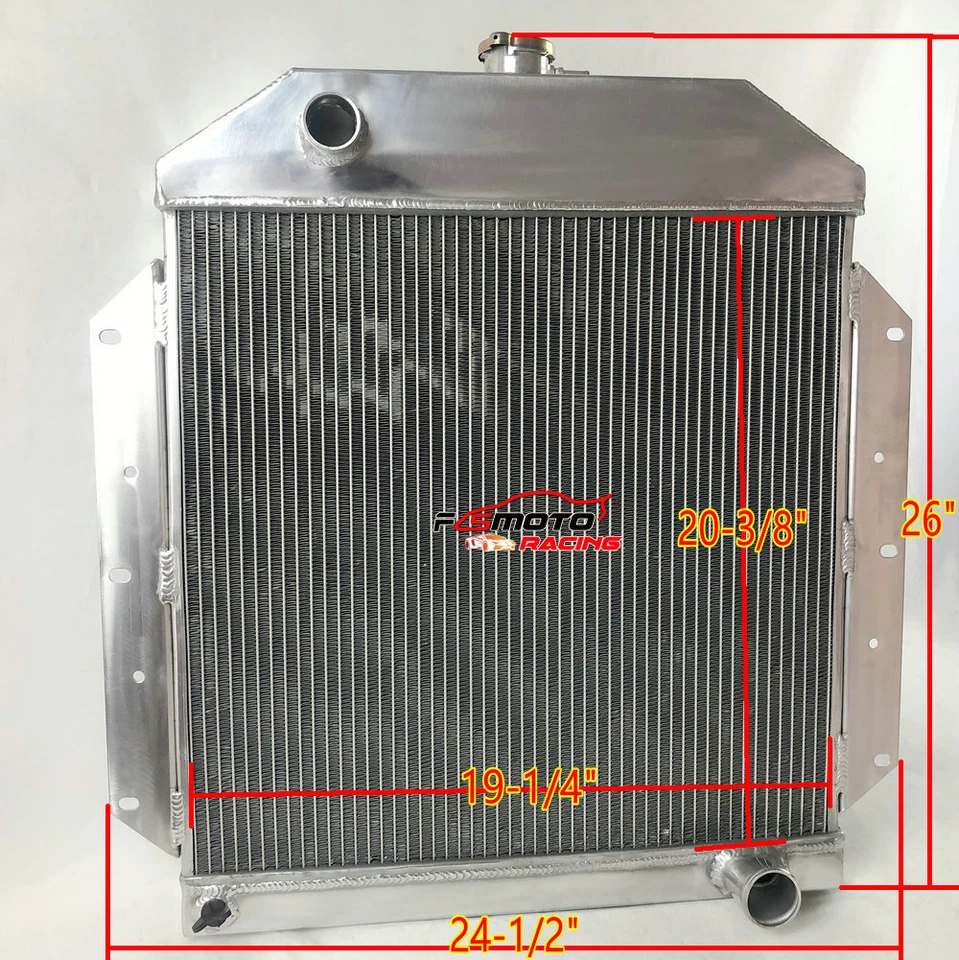 Radiador de aluminio para Ford Car Chevy Engine Club Consul Deluxe MT 1949-1953 1952 Foto 1 de 4