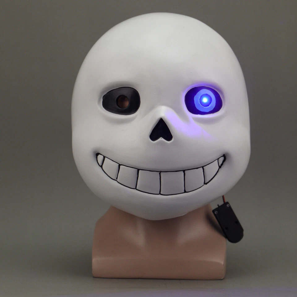 Luminous Undertale Sans Mask Sans Papyrus Led Mask Cosplay Halloween Mask Props - Image 1 of 4