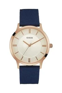 Guess Mens Escrow Fabric Strap Watch W0795G1 43mm Water Resistant - Picture 1 of 5