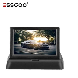 Monitor plegable de pantalla de coche ESSGOO 4.3" para cámara de marcha atrás cámaras de aparcamiento - Imagen 1 de 12
