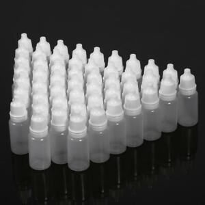 50PCS 10ml Volume Empty Plastic Squeezable Bottles Eye Liquid Containers Dropper