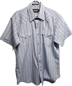 Camicia Panhandle Slim Western perla a scatto blu chiaro - Foto 1 di 17