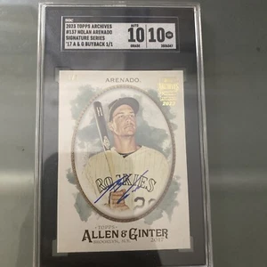 2023 Topps Archives Signature Nolan Arenado '17 buyback Auto 1/1 SGC 10 GEM MT - Picture 1 of 7