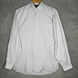 Sote Of The Earth Men's Size L White Grid Check Plaid Long Sleeve Button Shirt. - Picture 1 of 6