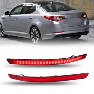 Pair LED Rear Bumper Reflector Lights For Kia K5 Optima 2011 12 2013 Brake Lamps - Picture 1 of 9