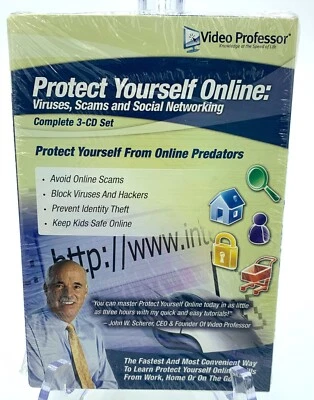 Video Professor Protect Yourself Online PC CD-ROM Set by John Scherer - Image 1 of 3