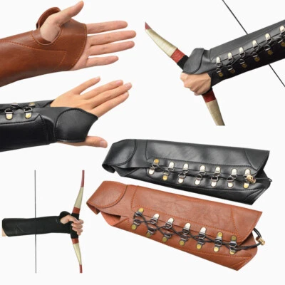 Traditional Longbow Arm Guard Protector Gear Archery Hunting ShootingTarget - Image 1 of 4