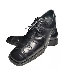 Zapatos de tacón Oxford formales de serpiente de cuero negro para hombre TED LAPIDUS corbata de encaje 10,5 - Imagen 1 de 23