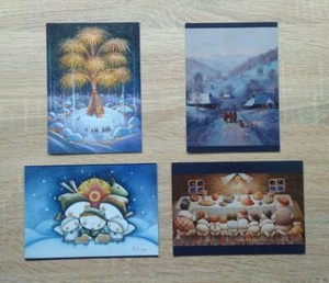 Christmas Greeting Сard Set 4. Postcard Ukraine Olena Zelenskiy. Limited edition - Picture 1 of 11