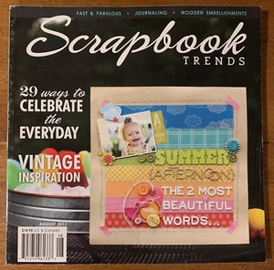 Scrapbook Trends August 2012 Scrapbooking Card Making Paper Crafting Idea Book - Picture 1 of 1