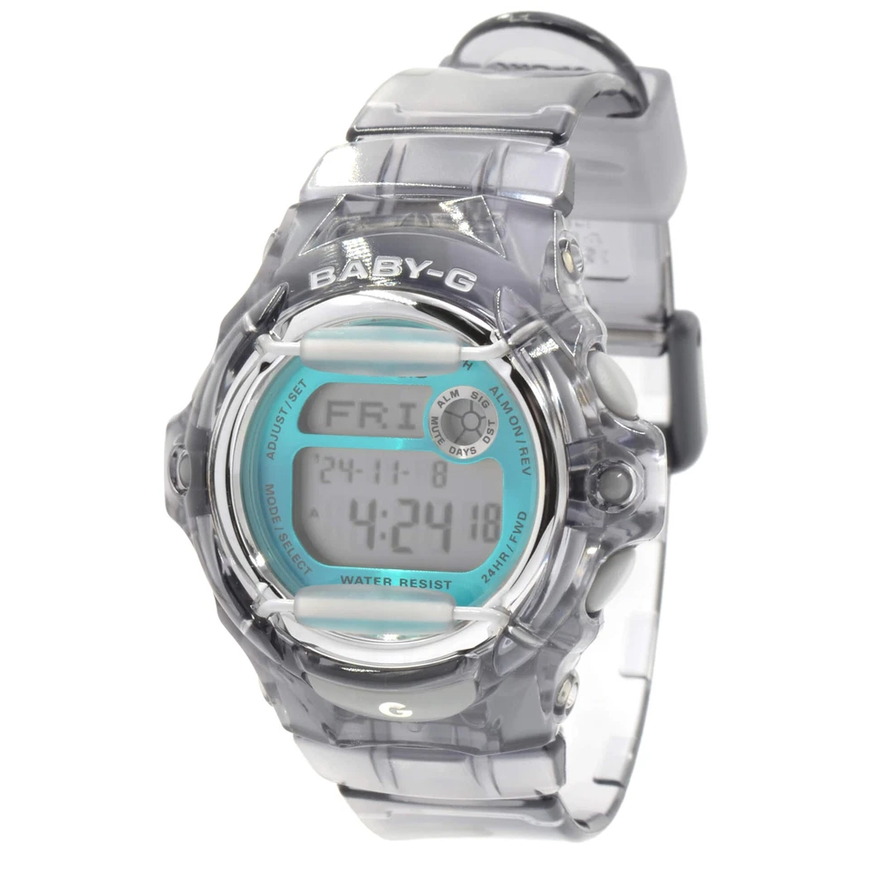 Casio Women's Watch Baby-G Blue and Grey Quartz Digital Dial Strap BG169R-8B - Image 1 of 3