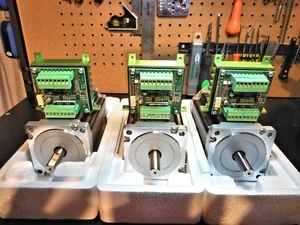 Gecko GR214v Raptor Drives/Heatsinks 3 & 3 Nema 34 1700oz 5a Steppers  - Picture 1 of 3